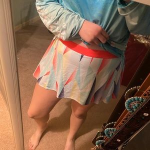 Multi-colored tennis skirt